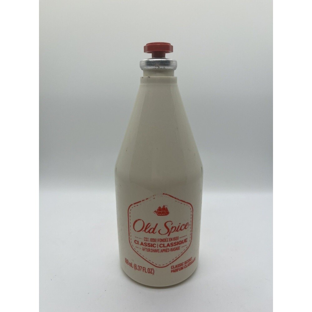 Old Spice Classic Scent After Shave Red Star Cap‎ EST. 1938 About 1/2 Full